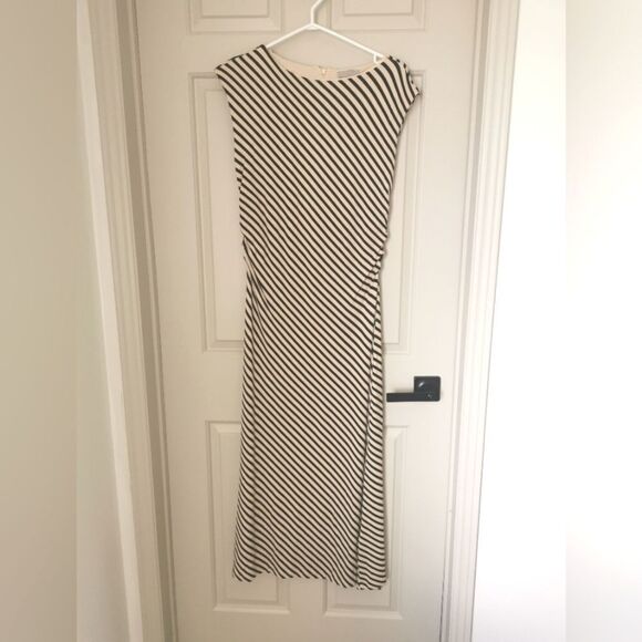 H&M striped midi dress size M - Picture 1 of 4